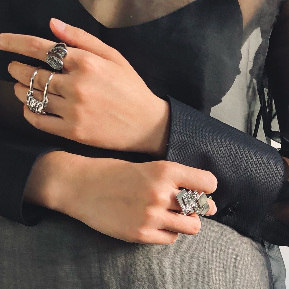 Statement Silver Ring - image 4